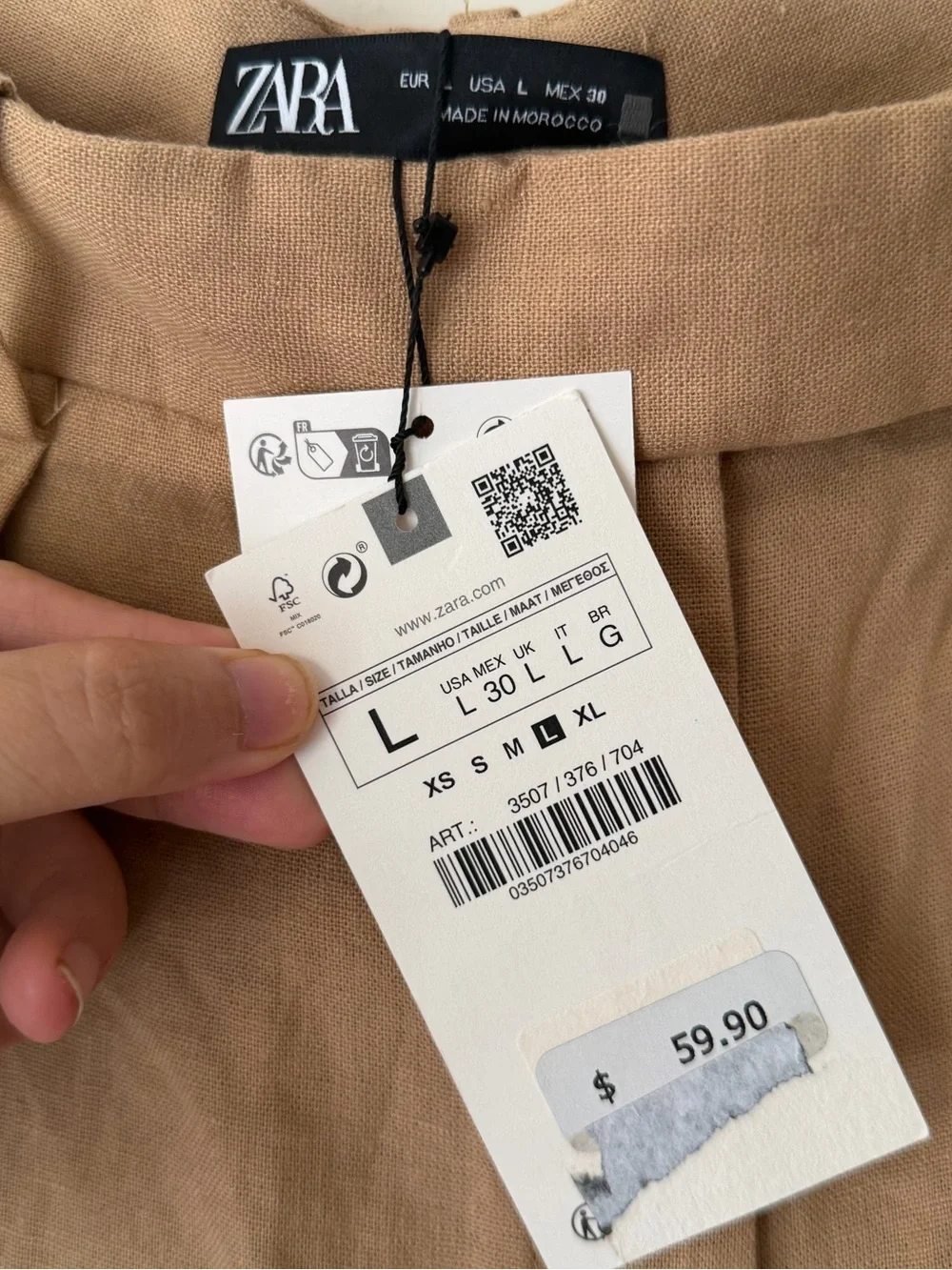 Zara women’s khaki